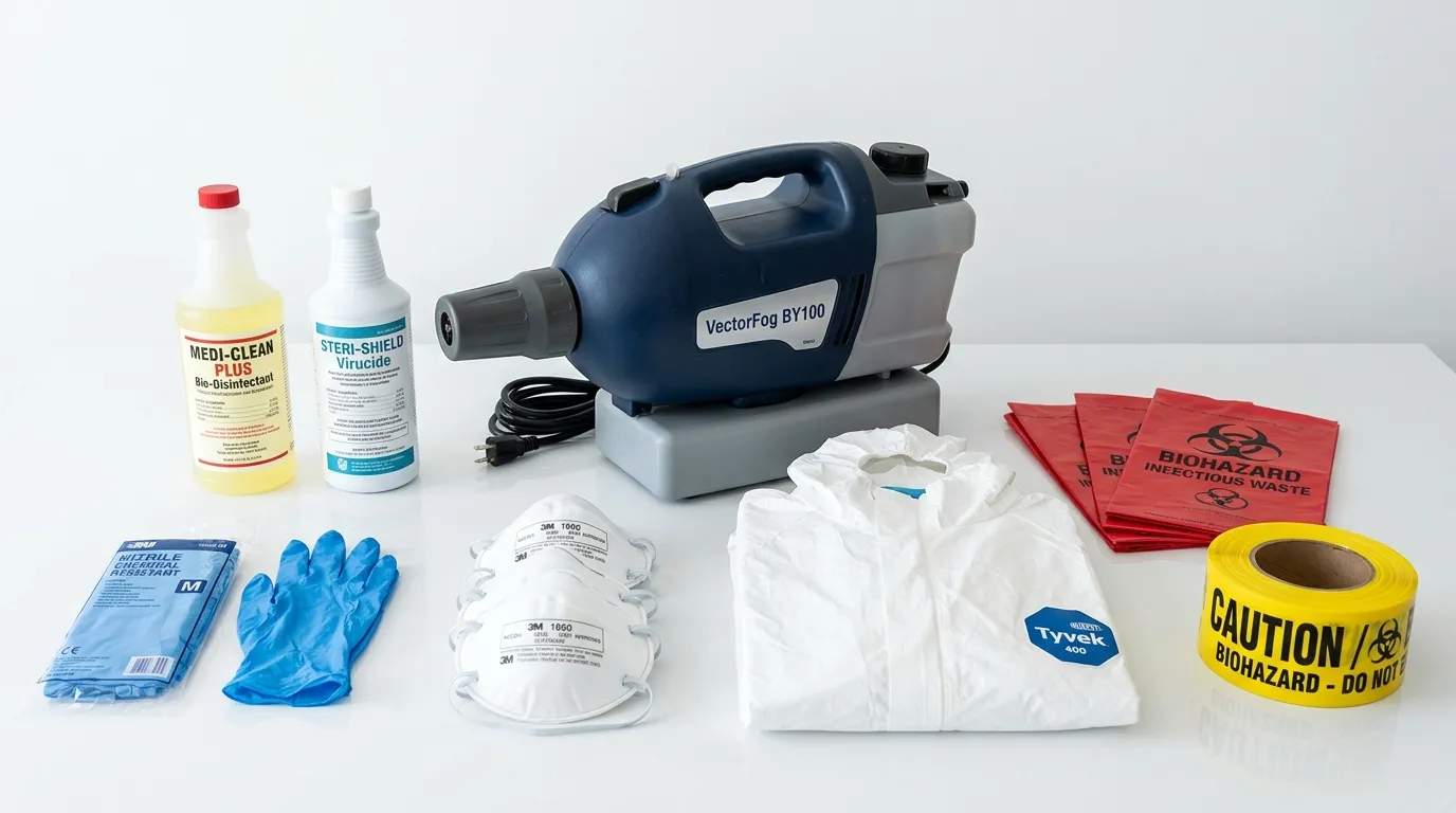 Professional biohazard remediation crew working in Lake Grove