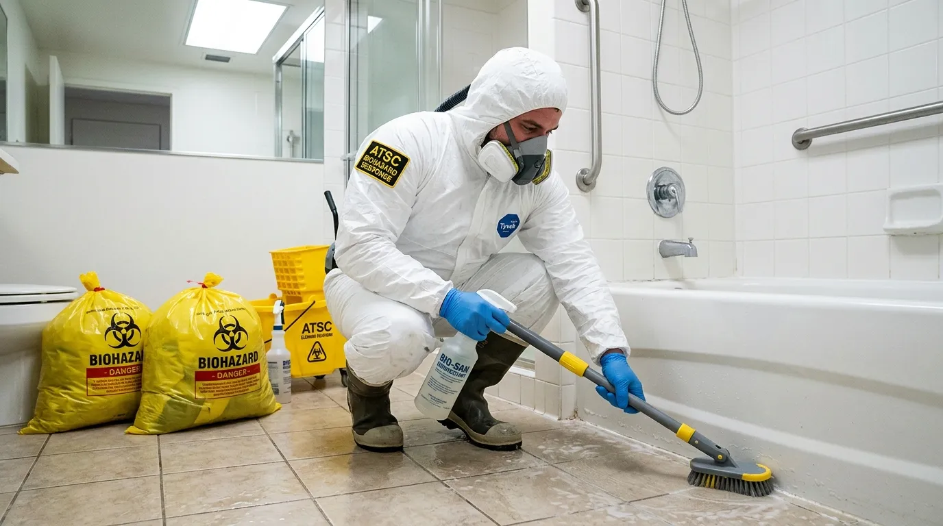 Decontamination equipment deployed for Blood Cleanup in Lake Grove